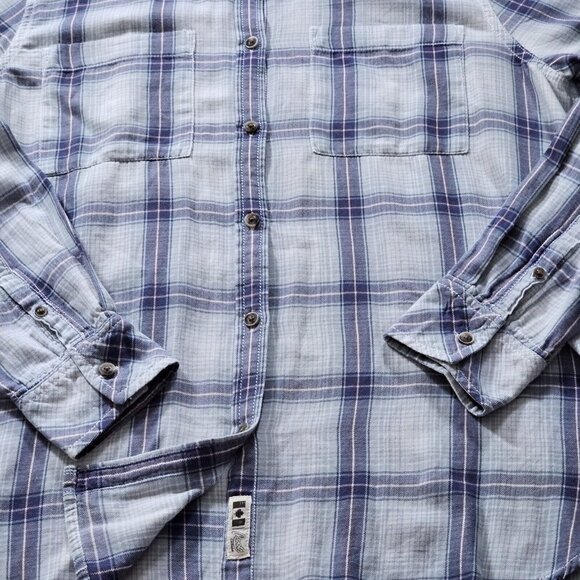 Roots Shirt Womens L Plaid Buttons Cotton LS Campus Gorpcore Western Boho - Picture 12 of 16